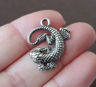 925 STERLING Silver 20  Necklace REPTILE Pendant Men GECKO Female Lizard • $16.88