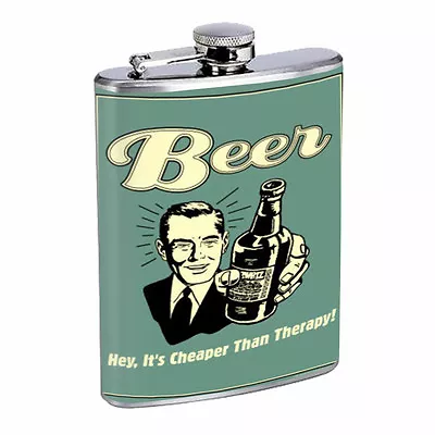 Vintage Bar Sign D3 Flask 8oz Stainless Steel Hip Drinking Whiskey  • $14.95