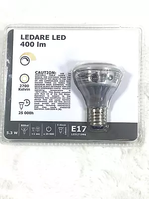 IKEA Ledare LED Bulb E17 Reflector R14 400 Lm 2700 K 5.3 W For Vickleby Lamp • $12.97