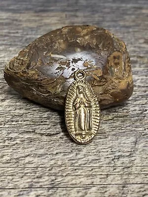 Vintage Mary Miraculous Religious Catholic Pendant Medal  • $10