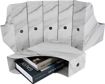 Magazine Holder(6 Pack Marbling Gray) Cardboard Magazine File Holder-Folder Hol • $12.59