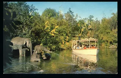 $3.99 • Buy Postcard Disneyland -Elephant Bathing Pool Adventureland Travelers Boat N