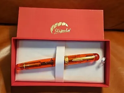 $279 • Buy Stipula Etruria Limited Edition Orange Fountain Pen, Demonstrator T-flex 120/351
