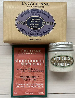 L'Occitane Lavender Extra-Gentle Soap 8.8 Oz / 250 G  & Exfoliating Paste *NEW* • $9.99