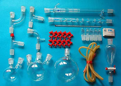 New Advanced Chemistry Lab Glassware Kit With 24/29 Glass Ground Joint • $189.99