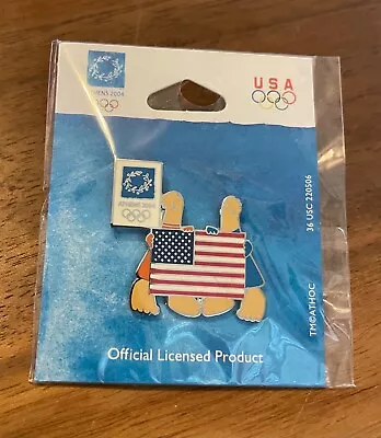 Athens 2004 Mascots USA Flag Olympic Pin • $5