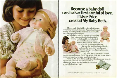 Because My Baby Beth Can Be Her First Armful Of Love Fisher-Price Ad 1978 • $9.99