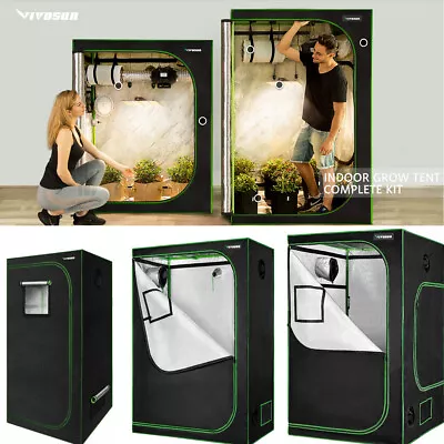 $69.99 • Buy VIVOSUN Mylar Hydroponic Grow Tent Indoor Plant Room For Ventilation, Grow Light
