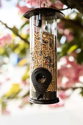 Garden Bird Seed Feeder Hanging Loop Metal Premium Easy Fill Treats Feed Outdoor • £5.99