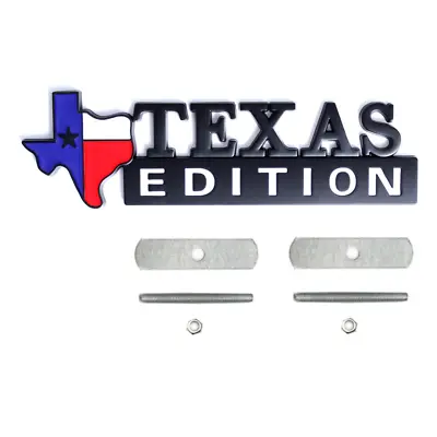 Black TEXAS Edition Front Grille Emblem For Ram Sierra Tahoe Titan Tundra F150 • $12.59