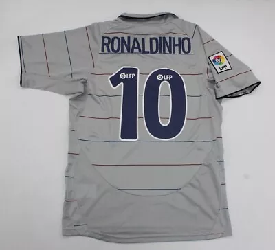 Fc Barcelona Jersey 2003 2004 Shirt Ronaldinho Away Gray Lfp Model • $85