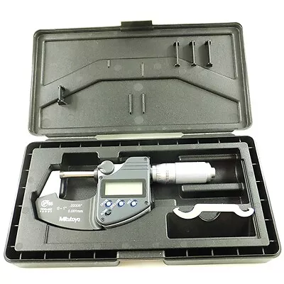 Mitutoyo IP65 Digital Outside Micrometer 0-1 /0-25mm .00005 /.001mm CoolantProof • $140