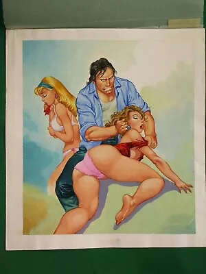 Sexy Beautiful Babes Breasts Leggy Violent Man Amazing Mexican Comic Cover Art • $199.99