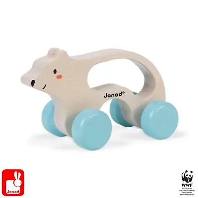 £13.95 • Buy Janod Walk-Along Polar Bear Wooden Toy