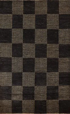 Checkered Modern Gabbeh Oriental Area Rug Hand-knotted Wool Carpet 6x9 Ft • $699