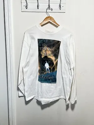 Vintage 95” Moody Blues Mock Neck Long Sleeve White Tour Shirt Size XL  • $20