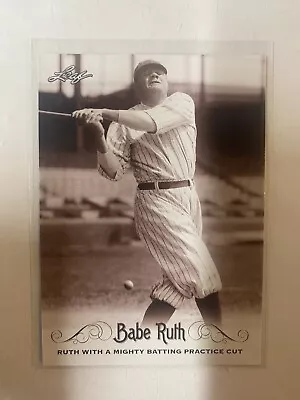 2016 Leaf Babe Ruth Ruth With A Mighty Batting Practice Cut Card 43 • $1.50