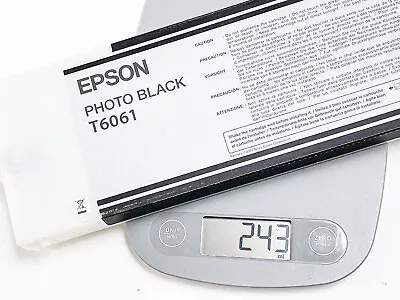 Expire 2018 EPSON T6061 PHOTO BLACK INK STYLUS PRO 4880  Partially Used NOT FULL • $28