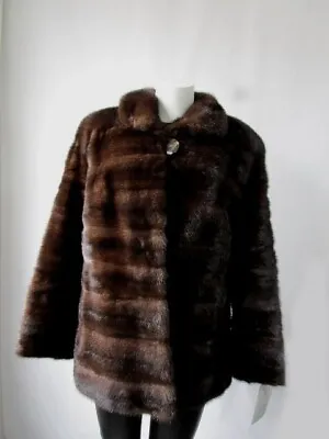 Women's Sz 10 New Mahogany Mink Fur Coat Jacket • $595