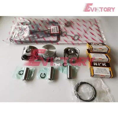 For Yanmar Excavator Parts 3TNE68 Rebuild Kit Repair Gasket Kit + Piston + Ring • $509.53