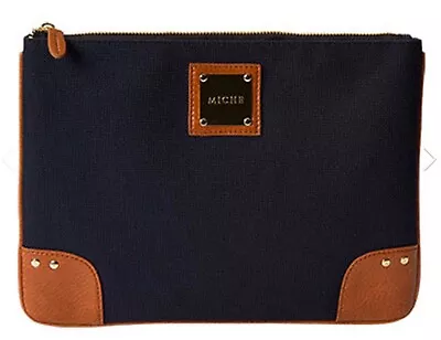 Miche Travel Pouch Zippered New In Package Navy Blue Camel Bag Clutch • $12