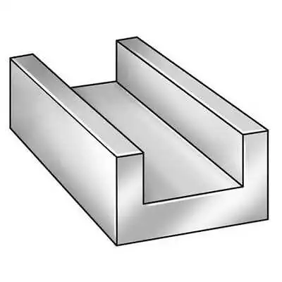 Zoro Select 6Aly9 U-ChannelAl 60631/2 In Leg2 In X 8 Ft • $34.49