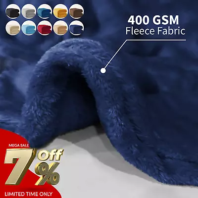 £15.99 • Buy Faux Fur Fleece Throw Soft Warm Mink Large Sofa Bed Blanket Double King Sizes