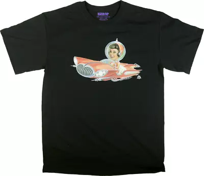 Aaron Marshall Flying Car Girl T-Shirt Retro Painting Space S M L XL 2XL 3XL 4XL • $24