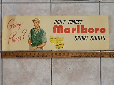 Vintage Marlboro Sportswear Shirt Poster Clothing Sign • $40