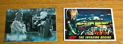 £3.99 • Buy Promo Promotional Trade Cards X2: Twilight Zone + Mars Attacks Archives