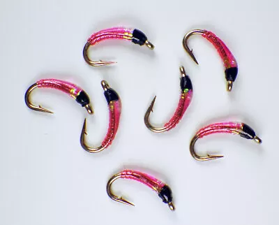 Bling Midge Translucent Pink Fly Fishing Flies Trout Flies Tailwater Flies • $12.95