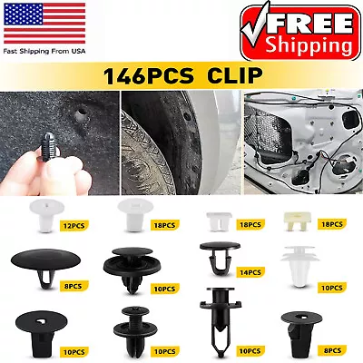 146PCS Fender Door Hood Bumper Trim Clip Retainer Fastener Assortment For Toyota • $10.92