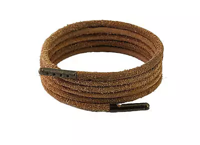 Shoelaces & Boot Leather Laces Heavy Duty 4 Mm Round Light Brown • £4.75