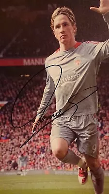 £44.99 • Buy Brilliant Fernando Torres Framed Signed Canvas Picture Approx 19  X 14 