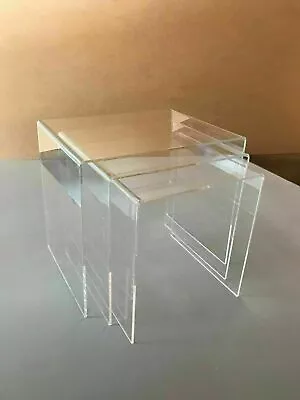 Display Nested Tables Clear Acrylic Polished Edges • £117