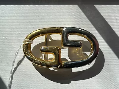 GUCCI GG Gold & Silver Metal Belt Buckle • $49.99