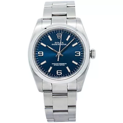 Rolex Oyster Perpetual 116000 Stainless Steel Oyster Blue Dial Auto Unisex 36mm • $5995