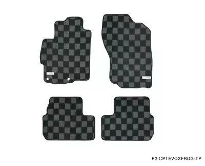 P2M F&R Checkered Race Carpet Floor Mats For Mitsubishi Lancer Evolution Evo X • $95