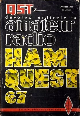 Qst - Amateur Radio Magazine American Rely League October 1966 • $5.57