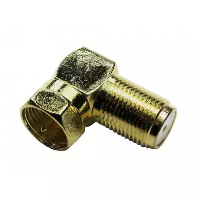 Right Angle TV Aerial F Type Plug Satellite Connector 90 Degree COAX Adapter • £2.29