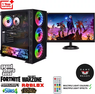£289.99 • Buy Fast Gaming PC Computer 22  Bundle Intel Quad Core I7 16GB 256GB 4GB Graphics 