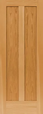 2 Panel Vertical Red Oak Mission Shaker Flat Panel SolidCore Interior Wood Doors • $296