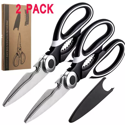 2 Pack Heavy Duty Kitchen Shears Stainless Steel Kitchen Scissors Ultra Sharp • $12.99