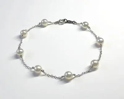 MIKIMOTO K14WG About 5.1mm Akoya Pearl Bracelet Authentic Used From Japan • $628.68