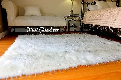 $220 • Buy 6' X 5' Extreme Plush White Polar Bear Sheepskin Home Faux Fur Rug Nursery Baby