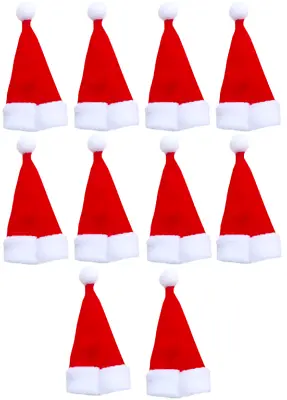 £3.65 • Buy 10 Mini Santa Hat Bottle Toppers Christmas Pub Restaurant Table Decoration Cover