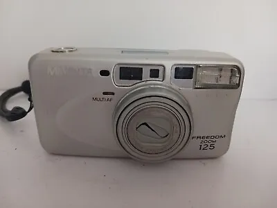 Minolta Freedom Zoom 125 Multi AF 35mm Point & Shoot Film Camera PARTS ONLY • $10.99