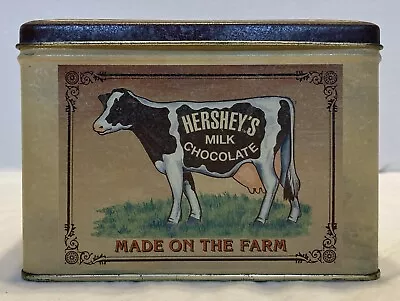 Vintage Hershey’s Milk Chocolate Tin Box Company Hinged Tin Box 1993 Recipe Box • $15.98