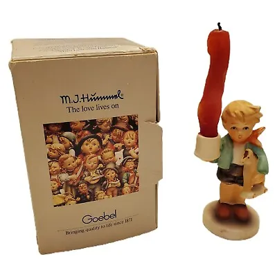 $32.78 • Buy Goebel Hummel BOY W/ Horse Toy Nosegay Flowers Candle Holders W/Box #117