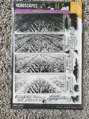 $14.99 • Buy Hero Arts Heroscapes Clear Stamp Set Lavender Field Color Layering